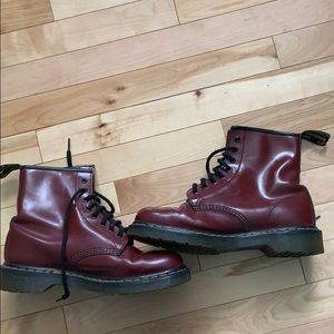 Maroon Dr. Martens